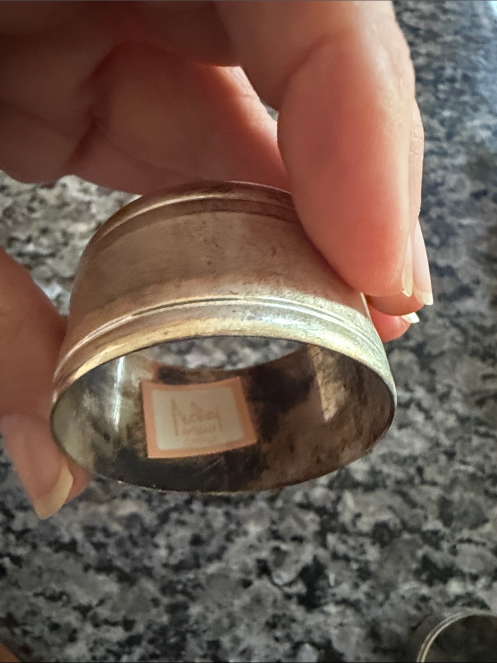 Set of Six Polished Silver Napkin Rings